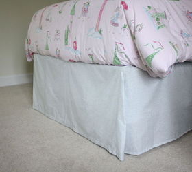 diy bed skirt no sewing or cutting required, bedroom ideas, crafts, home decor, painted furniture