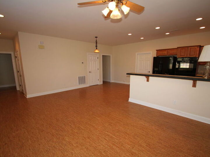 q how can i optimize this small space to make appear larger, home decor, kitchen design, living room ideas