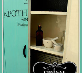 old metal cabinet turned vintage apothecary cabinet, painted furniture