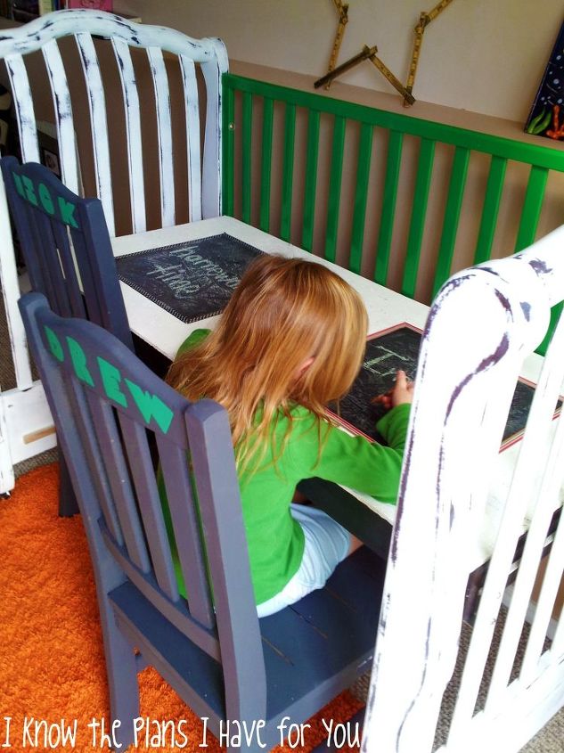 crib turned craft station, painted furniture, repurposing upcycling