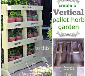 create a vertical herb garden from a pallet, gardening, pallet projects, repurposing upcycling