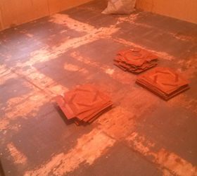 brown paper flooring a facelift for my bedroom floor, bedroom ideas, diy, flooring, tile flooring