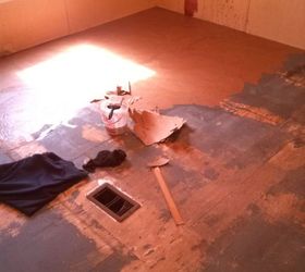 brown paper flooring a facelift for my bedroom floor, bedroom ideas, diy, flooring, tile flooring