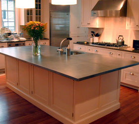 q another example of a zinc countertop for the kitchen, countertops, home decor, kitchen design, kitchen island
