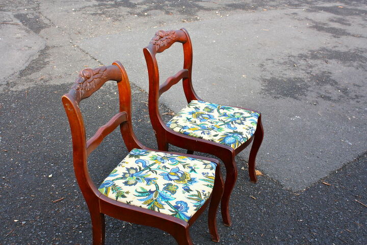 q i used one sample size of paint to do two chairs we are having another fun giveaway, painted furniture