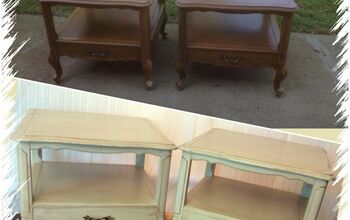 Shabby Paints Vanilla Bear French Provincial End Tables