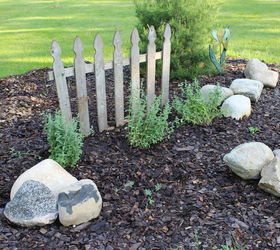 flower bed picket fence recue at the small house, fences, flowers, gardening, landscape, outdoor living