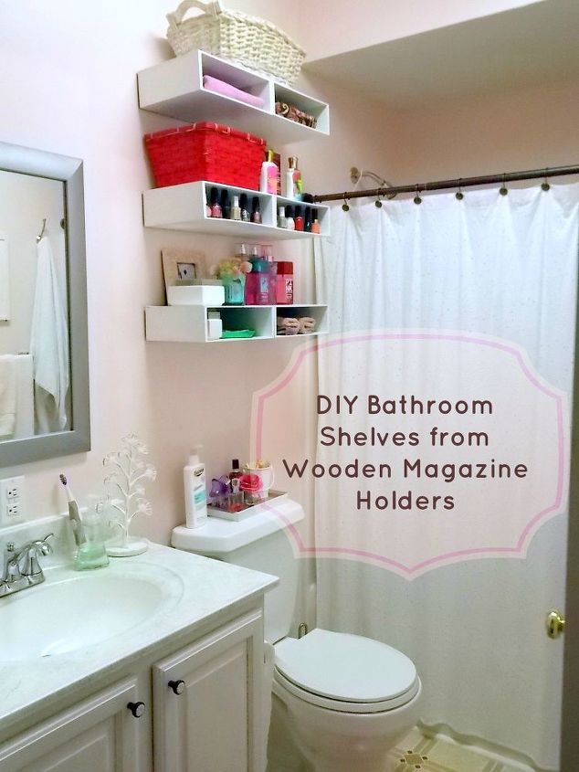 diy bathroom shelves, shelving ideas