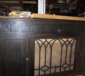 victrola to serving station, painted furniture