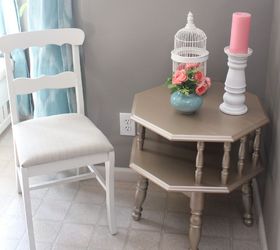 heirloom white desk chair makeover, painted furniture