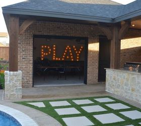 large diy marquee letters, diy, garage doors, garages, how to, lighting, wall decor