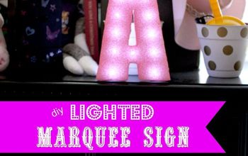 Easy DIY Lighted Marquee From Styrofoam
