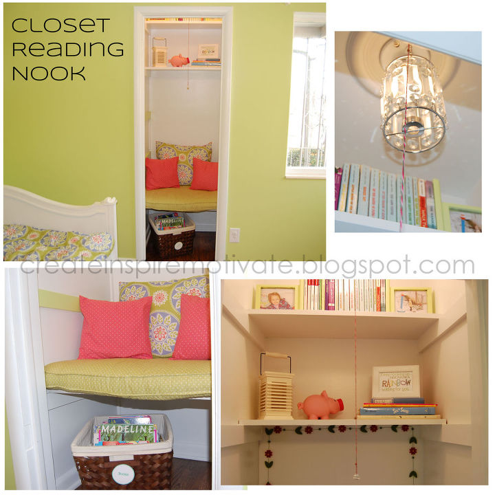 closet reading nook, bedroom ideas, home decor