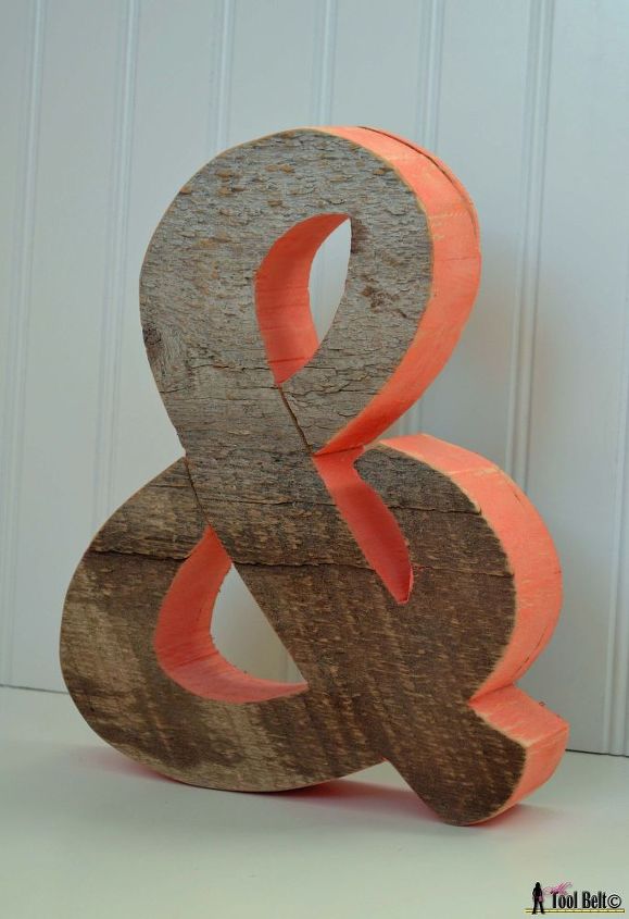 chunky rustic ampersand, crafts, home decor, woodworking projects