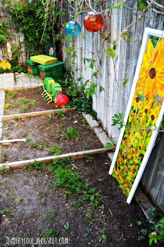 a quirky garden made with repurposed items, flowers, gardening, repurposing upcycling