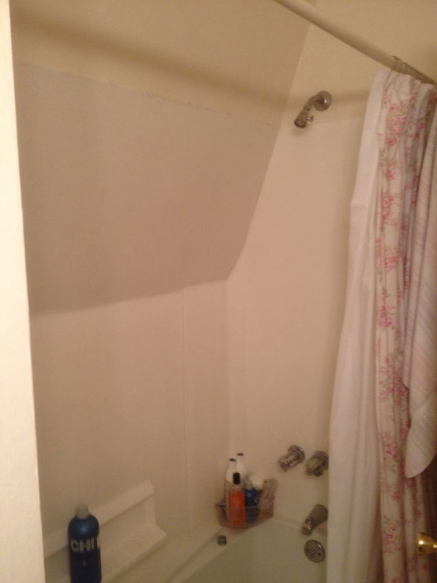 looking for ideas how would you remodel this shower, bathroom ideas, home improvement, tiling, Old shower surround