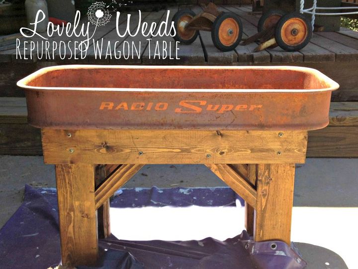 table wagon vintage repurpose, painted furniture, repurposing upcycling