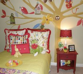 fun girls rooms i painted, bedroom ideas, painting, Another view of the Whimsical Tree