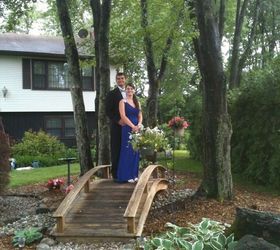 my bridge project was finished just in time for prom night rained during the day, outdoor living