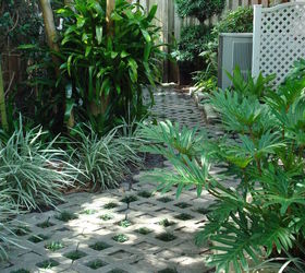 shade garden 2 east garden, gardening, Shade loving plants turf or matt block polymeric sand w dwarf mondo planted in a diamond pattern along the pathway