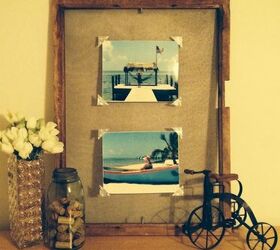 diy antique screen turned photo frame, home decor, repurposing upcycling