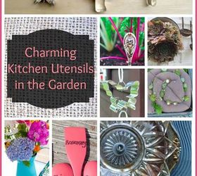 gardening decor kitchen utensils, container gardening, crafts, gardening, repurposing upcycling