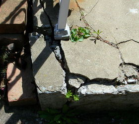 porch concrete crack repair