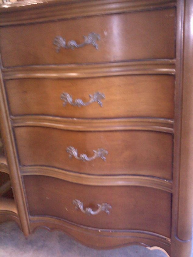 old dresser from hospice resell shop restored, painted furniture, Before
