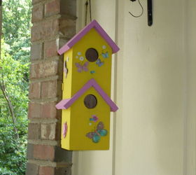 my squatters the birds, flowers, outdoor living, porches, This birdhouse has babies Shhhh don t make noise if you come up on my porch