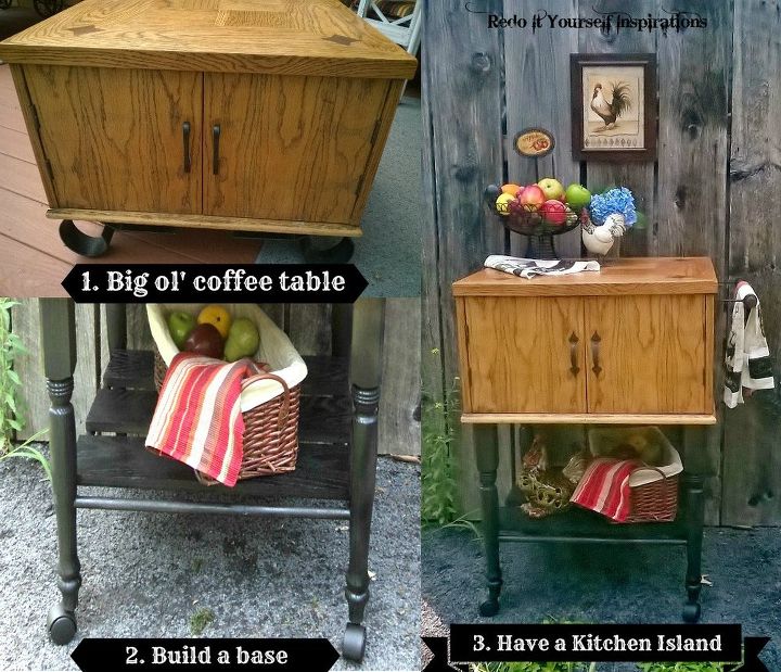 kitchen island coffee table repurpose, kitchen island, painted furniture, repurposing upcycling