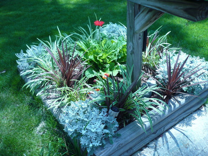 perennial maintenance free flower bed, flowers, gardening, perennials, Maintenance free flower bed around mailbox
