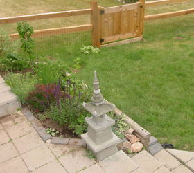 the japanese garden pagoda i built by using plastic plant pots and cement, A view from my upper deck