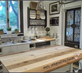 kitchen island planks addition redo, countertops, diy, kitchen design, kitchen island, painted furniture, woodworking projects