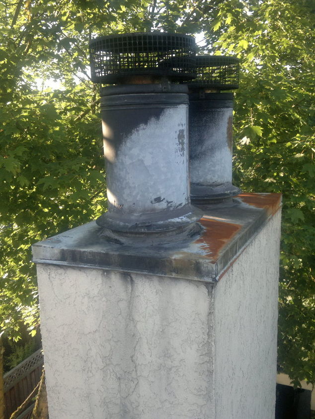 q soot or creosote on chimney exterior, cleaning tips, home maintenance repairs