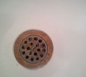 q how to refurbish tub drain, bathroom ideas, cleaning tips, Funky tub drain