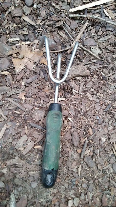 my garden tool turned door handle, gardening, outdoor living, repurposing upcycling, tools