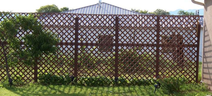 fences lattice privacy wall planks wood, fences, painting
