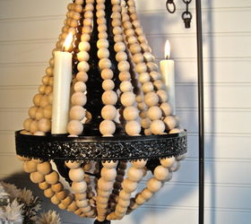 Wood Ball Chandelier