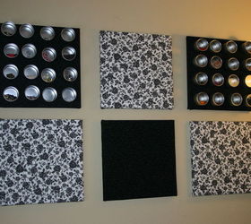 my craft room, craft rooms, home decor, Magnetic and cork boards were covered in the same material as the valance to match