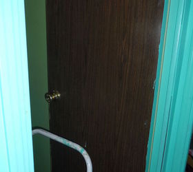 decoupage doors scrapbook wallpaper, doors, painting, Hated these old Mobile home doors