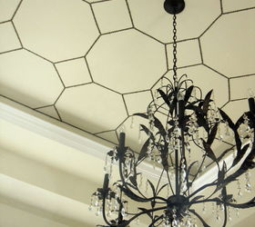 i used nail head strips for this unique treatment on our dining room ceiling for, dining room ideas, home decor, Nailhead Ceiling
