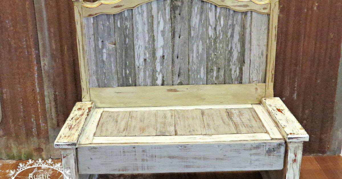 Rustic Bench From Headboard And Old Fence | Hometalk