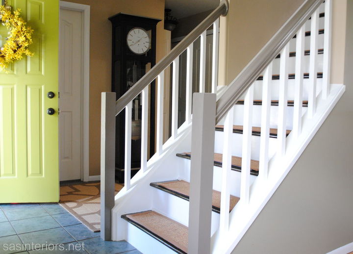 before and after staircase makeover, home decor, painting, stairs, Final Stair Reveal