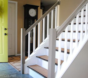 before and after staircase makeover, Final Stair Reveal