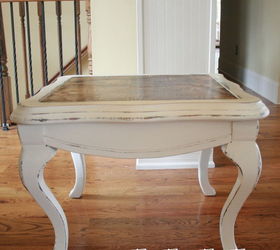 paint stain pretty side table, painted furniture, Finished Table