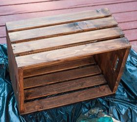 diy wood crate console table shelf, diy, painted furniture, repurposing upcycling, woodworking projects