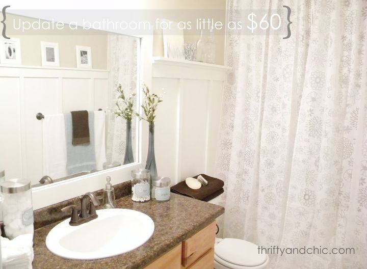 bathroom makeover budget affordable decor light fresh, bathroom ideas, small bathroom ideas