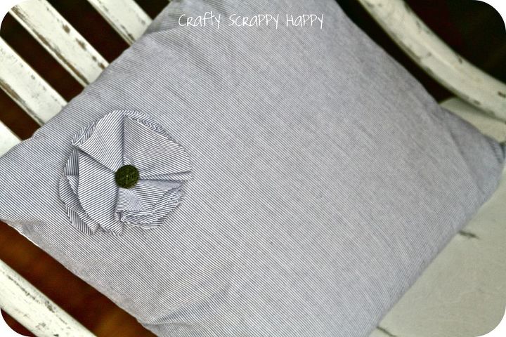 pillow made from mens dress shirt, crafts