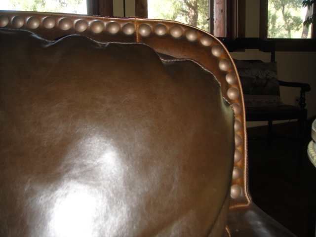 q will slipcovers work well over leather, painted furniture, Leather Sofa two chairs and two ottomans