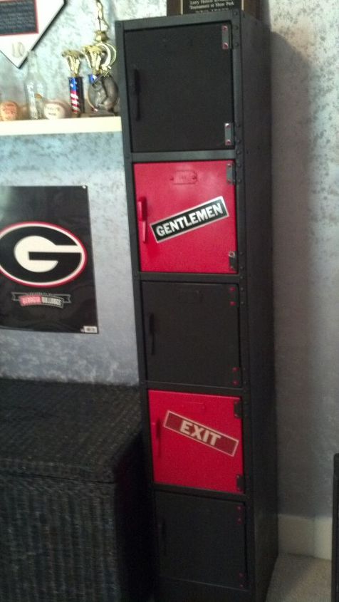 lockers redone for boys room, crafts, storage ideas